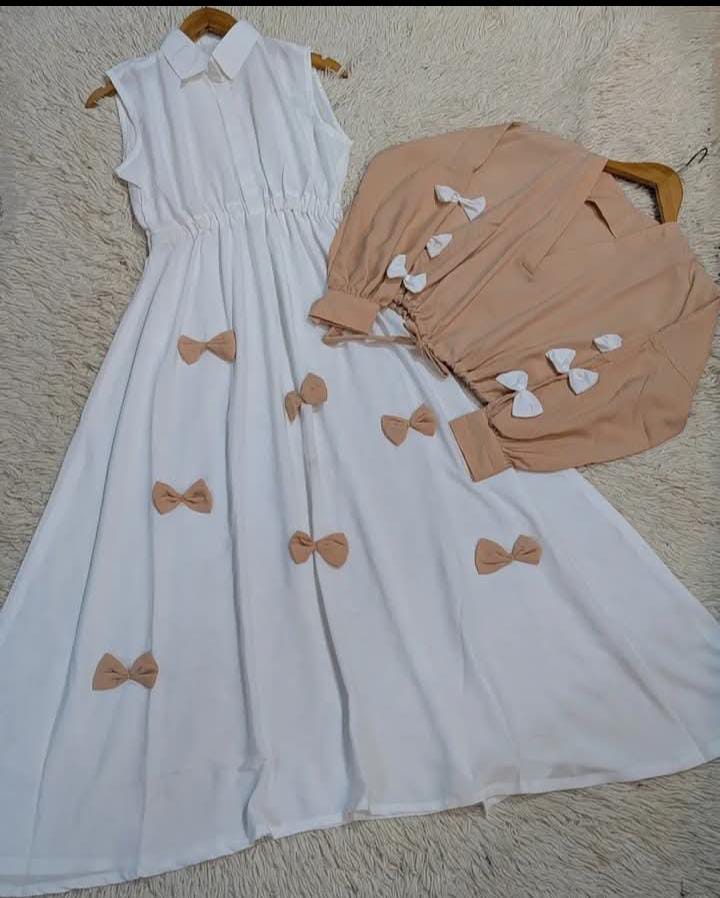 Bow style frock with shirt