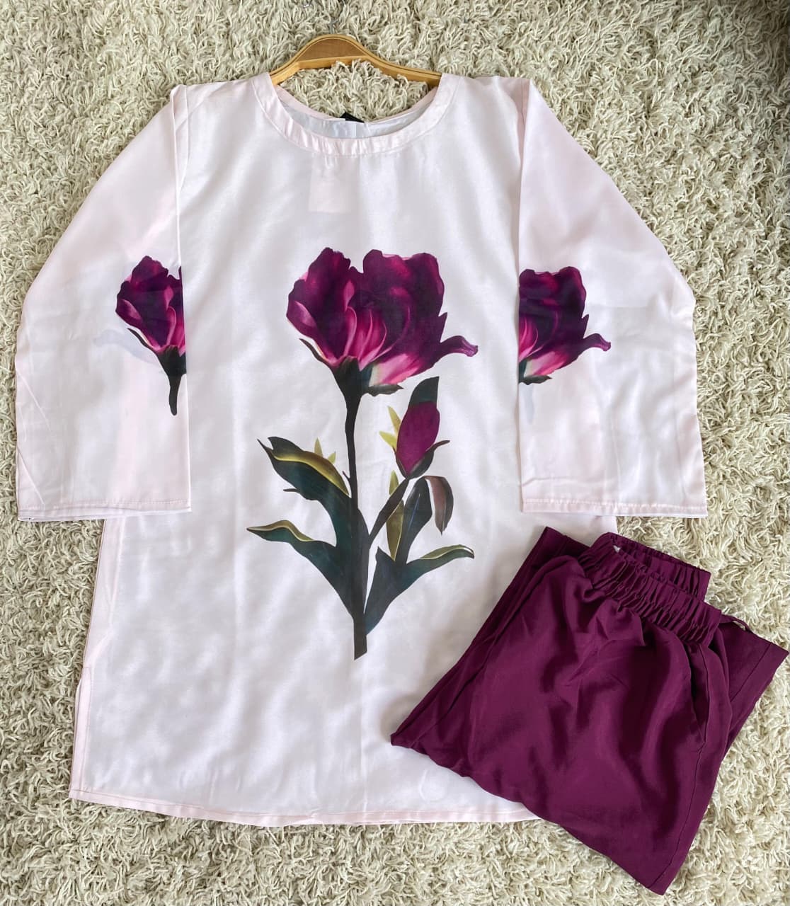 2 Piece Printed Shirt & Cargo Trouser