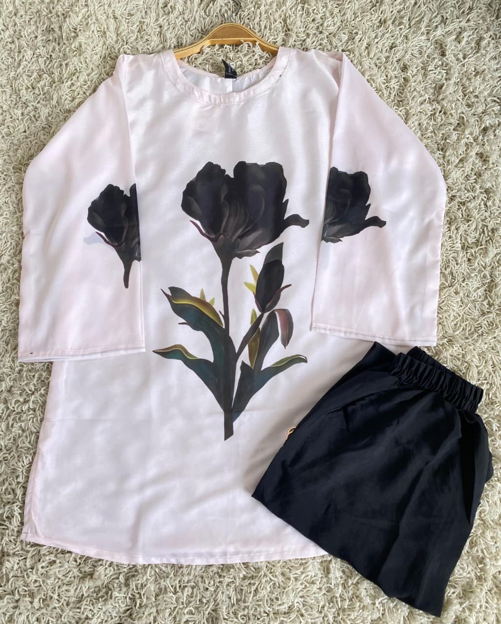 2 Piece Printed Shirt & Cargo Trouser