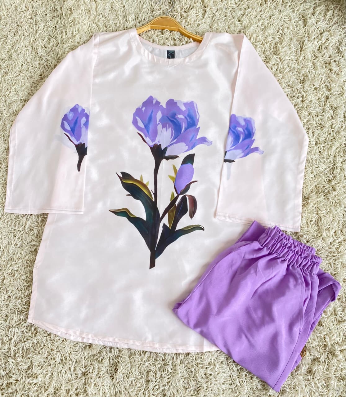 2 Piece Printed Shirt & Cargo Trouser